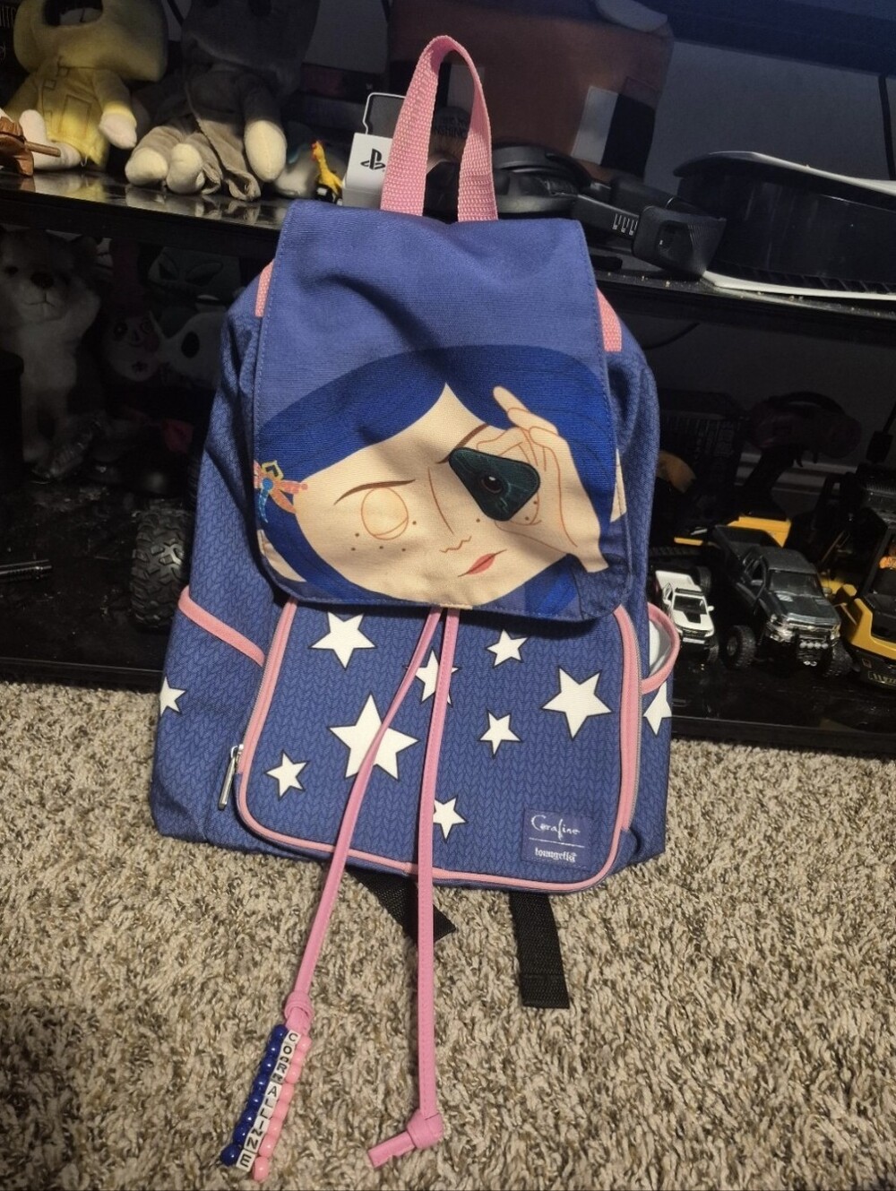 Loungefly coraline stars nylon backpack